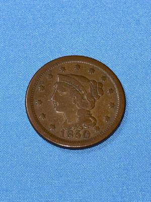1850 CIRCULATED CONDITION U.S. LARGE CENT AS PICTURED.