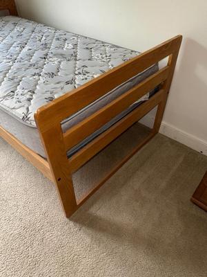 Sale Photo Thumbnail #485: 7C-twin mattress with wooden frame