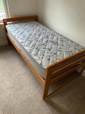 Sale Photo Thumbnail #487: 7C-twin mattress with wooden frame