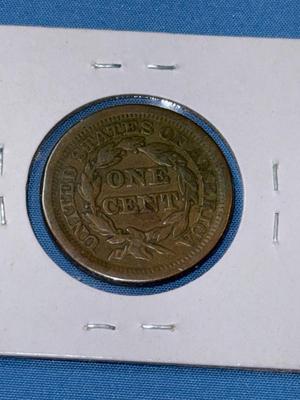 1853 CIRCULATED CONDITION U.S. LARGE CENT AS PICTURED.