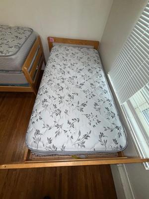 Sale Photo Thumbnail #505: 8D Twin mattress with wooden frame