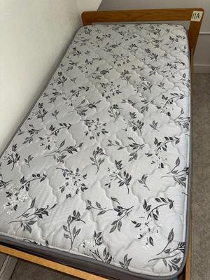 Sale Photo Thumbnail #546: 11A-twin mattress with wooden frame