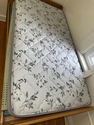 Sale Photo Thumbnail #550: 12B-Twin mattress with wooden frame
