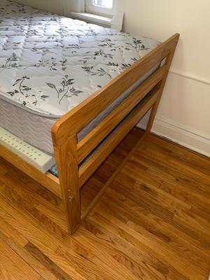 Sale Photo Thumbnail #551: 12B-Twin mattress with wooden frame