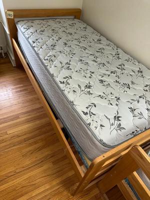 Sale Photo Thumbnail #576: 14D-twin mattress with wooden frame