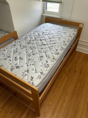 Sale Photo Thumbnail #578: 14C-twin mattress with wooden frame