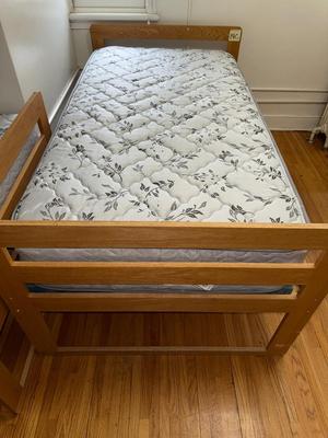 Sale Photo Thumbnail #580: 14C-twin mattress with wooden frame