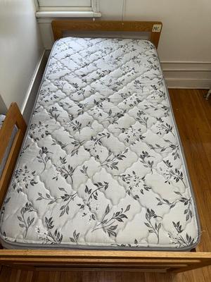 Sale Photo Thumbnail #579: 14C-twin mattress with wooden frame