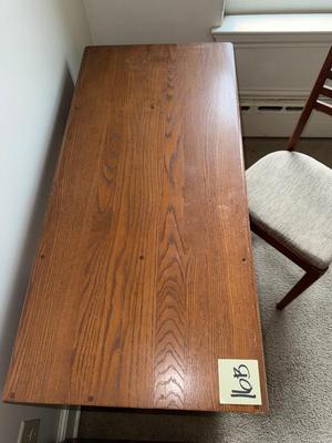 Sale Photo Thumbnail #593: 16B-Desk w chair

42” x 20” x 29”