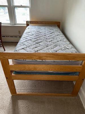 Sale Photo Thumbnail #596: 16A-twin mattress with wooden frame