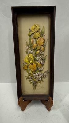 MCM Robert Laessig Bearded Iris Shadow Box 3D framed print