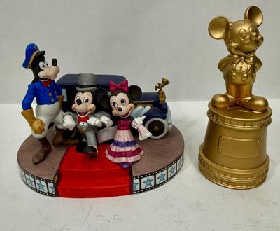 Disney MGM Studios Hollywood Red Carpet Figurines Mickey aMinnie Goofy Mickey Golden Oscar figure