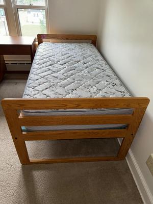 Sale Photo Thumbnail #629: 17E-twin mattress with wooden frame