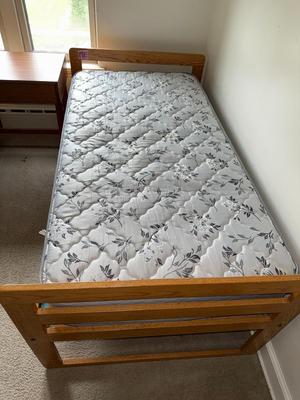 Sale Photo Thumbnail #627: 17E-twin mattress with wooden frame