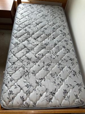 Sale Photo Thumbnail #628: 17E-twin mattress with wooden frame