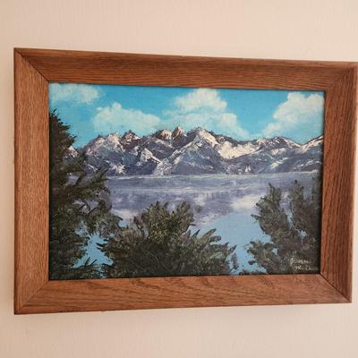 Oil on canvas board Turnagain Arm Alaska