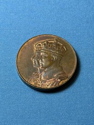 CANADA 1939 ROYAL VISIT KING GEORGE VI & ELIZABETH BRONTE TOKEN AU+ CONDITION AS PICTURED.