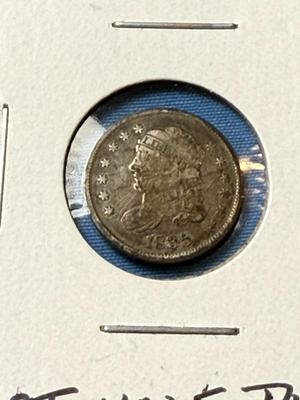 1835 FINE+ Condition Capped Bust Silver Half Dime as Pictured.
