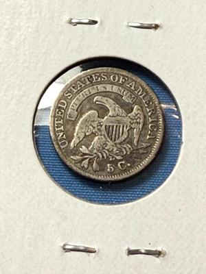 1835 FINE+ Condition Capped Bust Silver Half Dime as Pictured.