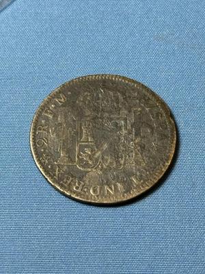Mexico 1789 MO SPANISH COLONY 2 Reales SILVER COIN w/Scratched Reverse as Pictured.