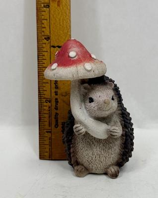 Hedgehog Mushroom Garden Figurine