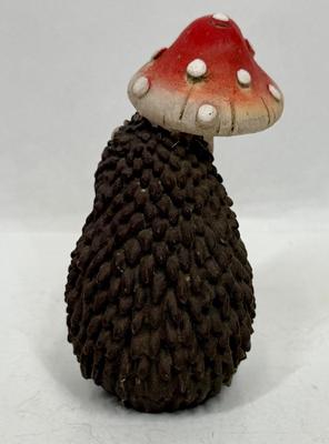 Hedgehog Mushroom Garden Figurine