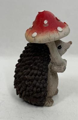 Hedgehog Mushroom Garden Figurine