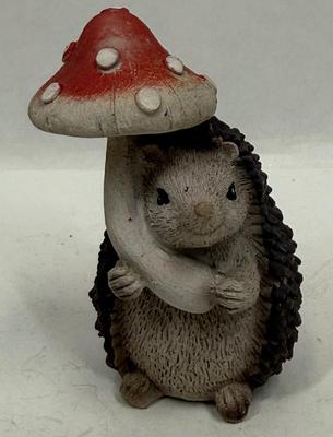 Hedgehog Mushroom Garden Figurine