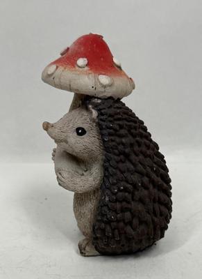 Hedgehog Mushroom Garden Figurine