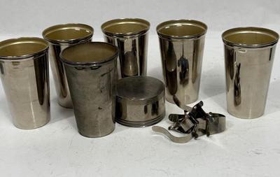 VIntage Antique NESTING CAMPING CUPS W/ HANDLES Landers Frary & Clark Universal USA