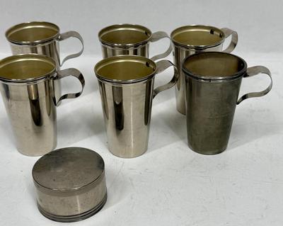 VIntage Antique NESTING CAMPING CUPS W/ HANDLES Landers Frary & Clark Universal USA