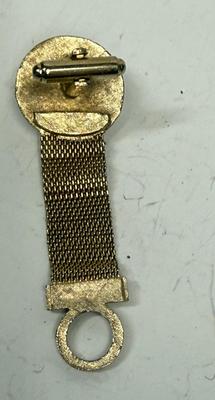 Single Vintage Dante Green Gold Rivoli Rhinestone MCM Men's Cufflink