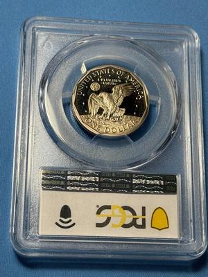PCGS CERTIFIED 1981-S TYPE-1 PROOF69 DEEP SBA DOLLAR COIN AS PICTURED.