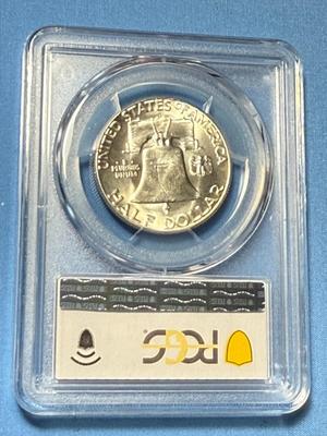 PCGS CERTIFIED 1953-S MS65 CONDITION FRANKLIN SILVER HALF DOLLAR AS PICTURED.