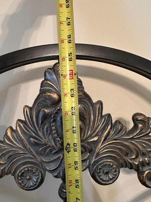 Metal King Bed Frame with Scrollwork