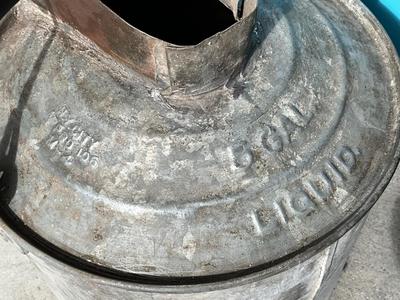 Vintage Galvanized NY 5Gal Pouring Liquid Can