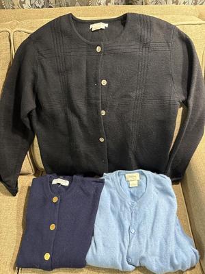 Brooks Brothers wool, Neiman Marcus & Gloria Sachs cashmere sweaters