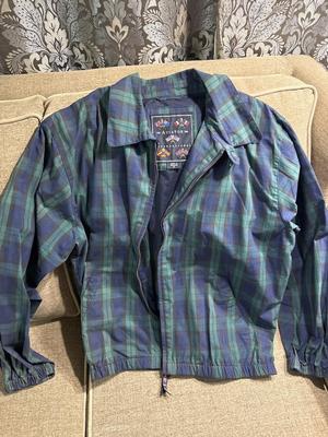 Vintage Aviator International plaid bomber jacket