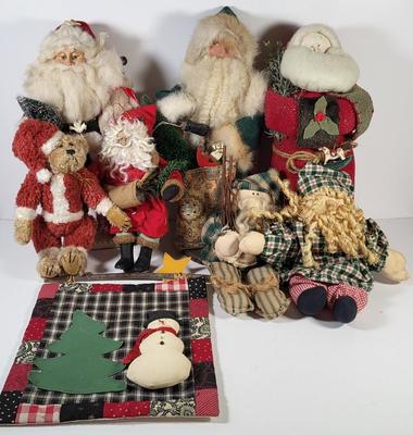 LOT 121G: Collection of Assorted Vintage Christmas Holiday Dolls and Decorations