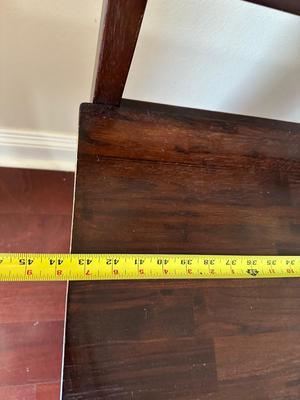 Wooden Bench with Slatted Back