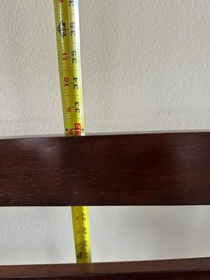 Wooden Bench with Slatted Back