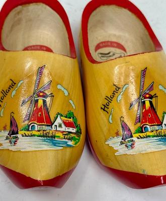 Vintage Dutch Hand Made Wood Shoes Made in Holland