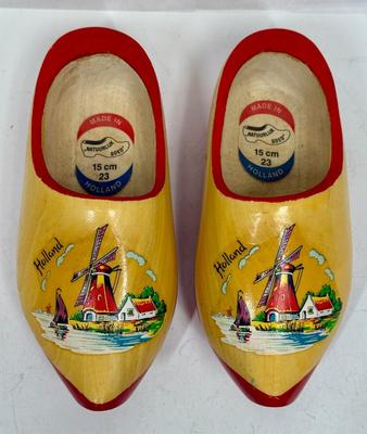 Vintage Dutch Hand Made Wood Shoes Made in Holland