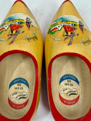 Vintage Dutch Hand Made Wood Shoes Made in Holland