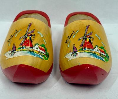 Vintage Dutch Hand Made Wood Shoes Made in Holland