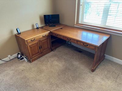 3 PIECE L-SHAPED EXECUTIVE DESK