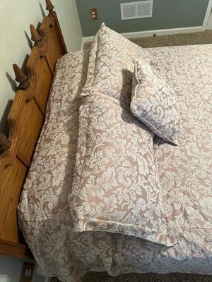 QUEEN CLEAN CLASSIC REST MATTRESS SET WITH HEADBOARD AND FRAME PLUS BEDDING