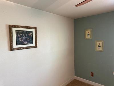 FRAMED GARDEN SCENE PICTURE AND 2 FRAMED FLORAL PICTURES