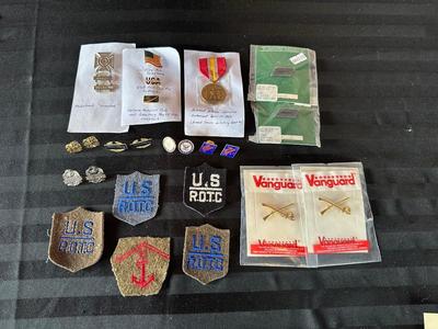 MILITARY PATCHES, PINS AND MEDALS