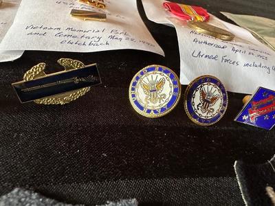 MILITARY PATCHES, PINS AND MEDALS
